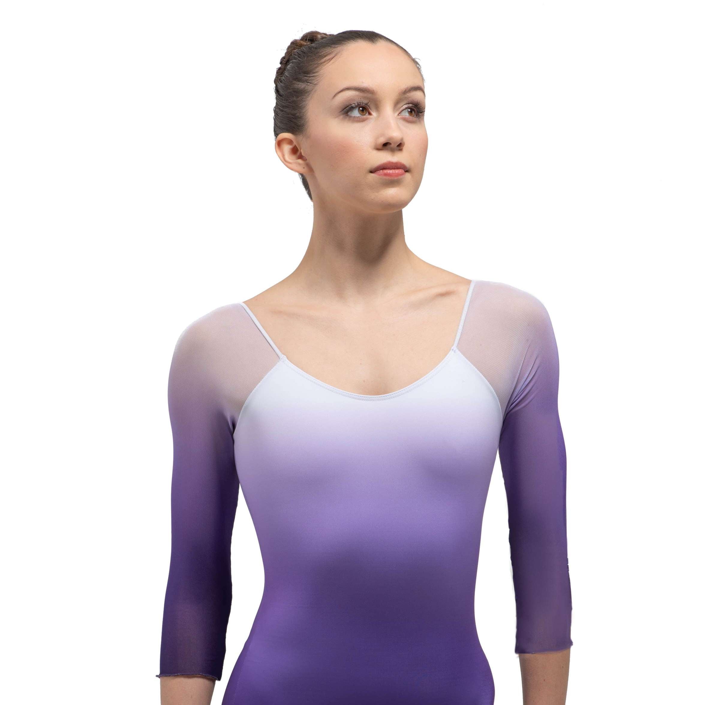 AYALA Half Sleeve Square Back Leoatard