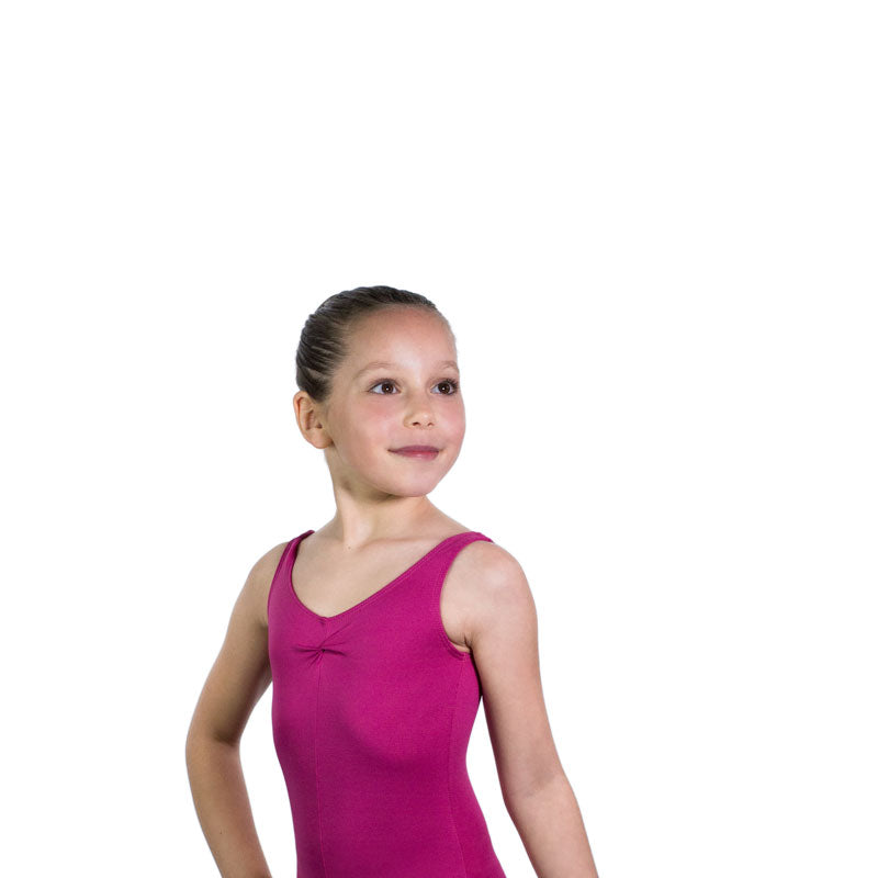 ELYANE Center Seam Twist Front Tank Leotard