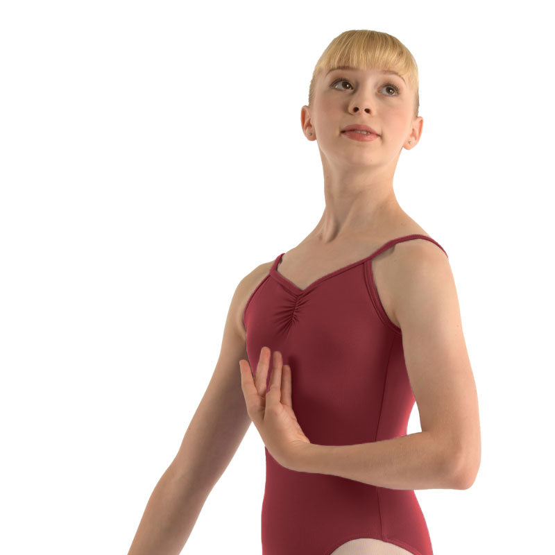 CAPUCINE Pinch Front Camisole Leotard