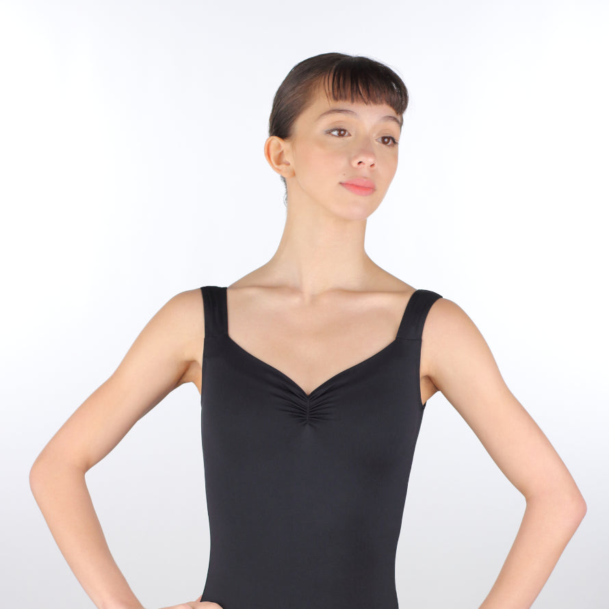 ENORA Pinch Front Sweetheart Neckline Tank