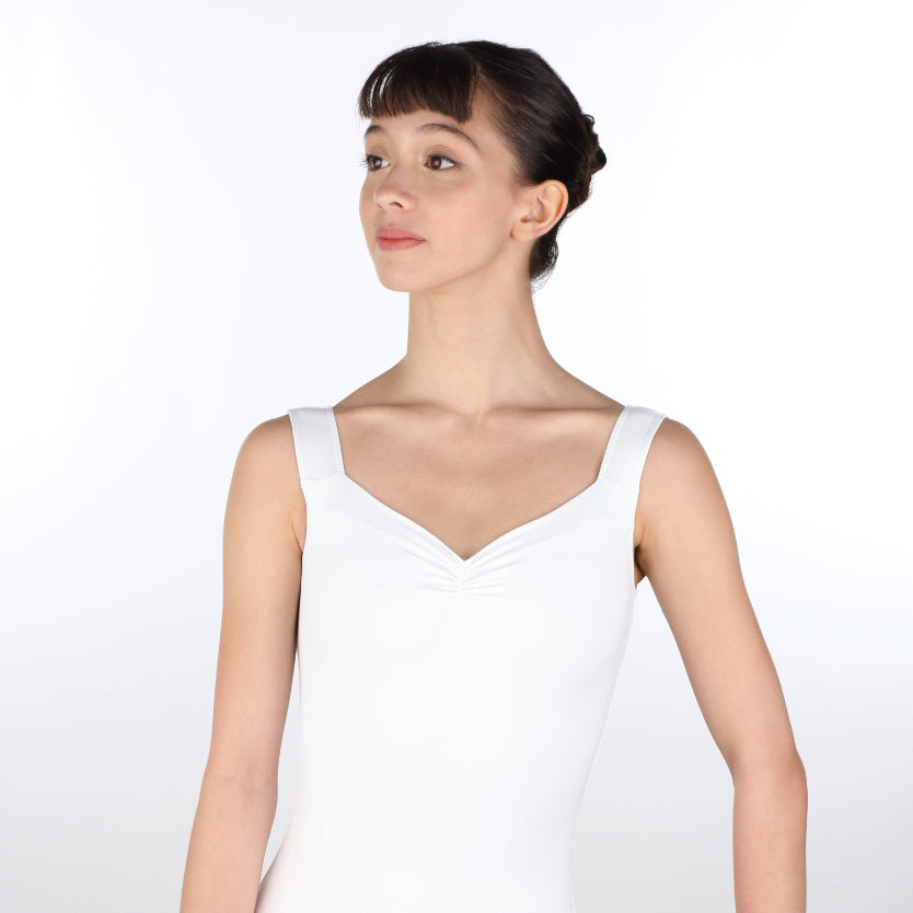ENORA Pinch Front Sweetheart Neckline Tank