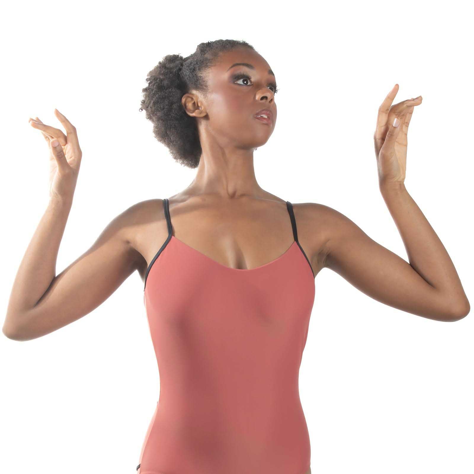 BARRAT Scoop Front Low Cross Back Camisole Leotard