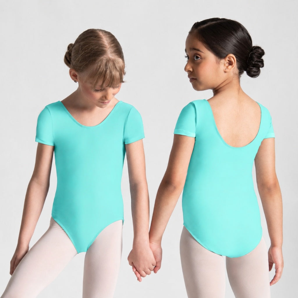 HALINE Short Sleeve Leotard