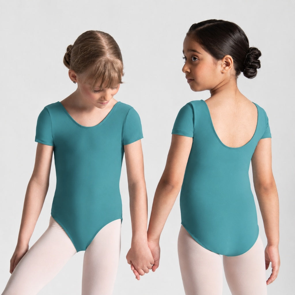HALINE Short Sleeve Leotard