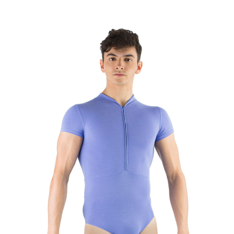 ENDO Short Sleeve Zip Front Leotard