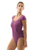 TORI Short Sleeve Princess Seam Leotard