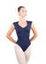 NARDIA Zip Front Broad Back Strap Leotard