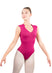 NARDIA Zip Front Broad Back Strap Leotard