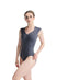 NARDIA Zip Front Broad Back Strap Leotard