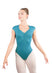 NARDIA Zip Front Broad Back Strap Leotard