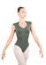 NARDIA Zip Front Broad Back Strap Leotard