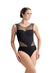 DANNA Scoop Neck Mesh Cutout Tank Leotard