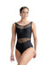 SOLINE Boatneck Mid-Back Lace Midriff Panel Tank Leotard