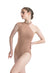 LOIS Ruched Shoulder Asymmetrical High Neck Tank Leotard