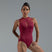 DELÉON Crewneck Mesh Cut Out Open Back Leotard