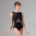 ORANE Asymmetrical Mesh Cut Out V-Back Tank Leotard