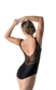 BOHÈME Lace Mock Sweetheart Front Motif Scoop Back Leotard