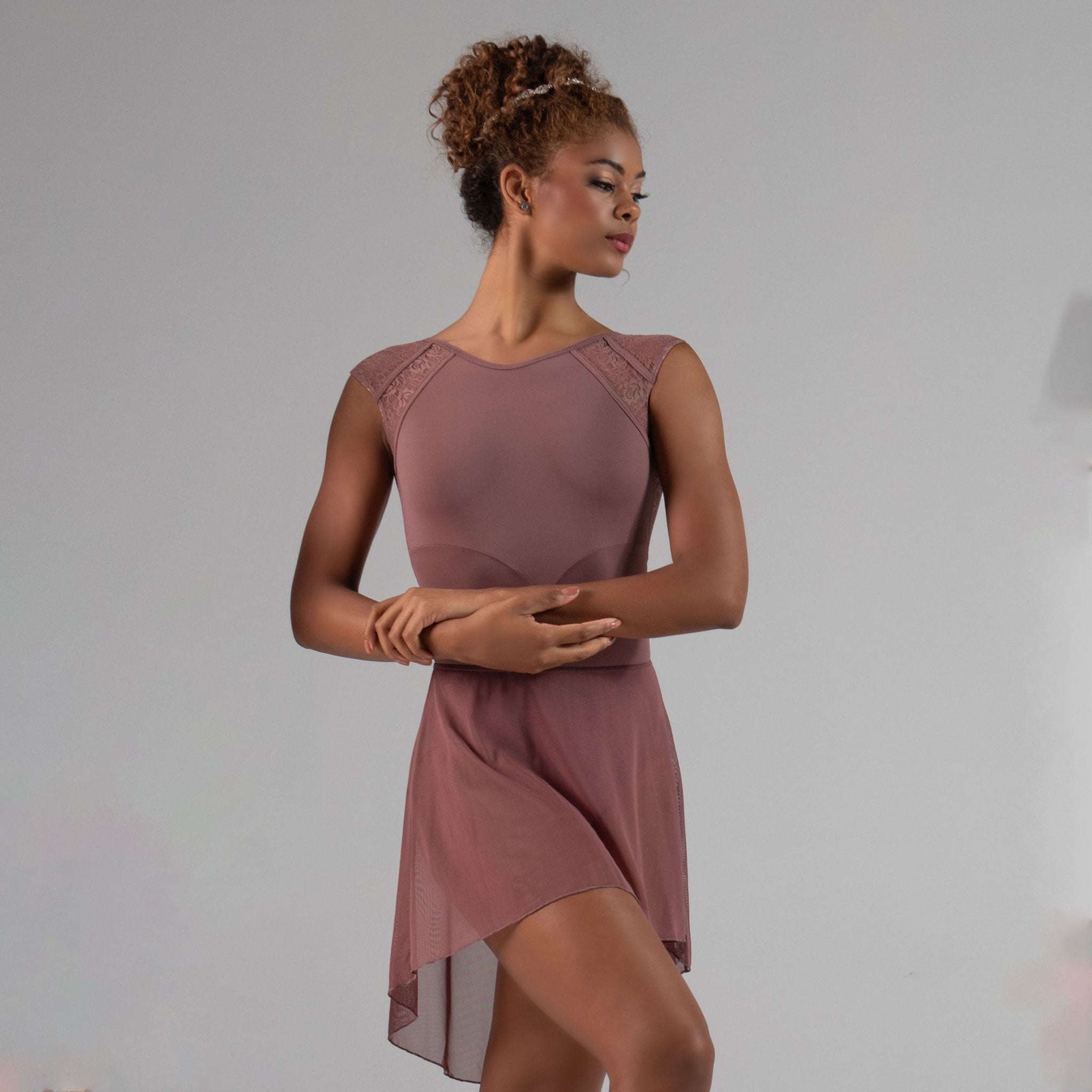 MOLLIE Scoop Front Open Strappy Back Sleeveless Leotard