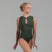 SOSSIA Crew Neck Keyhole Front Double Marquis Back Tank Leotard