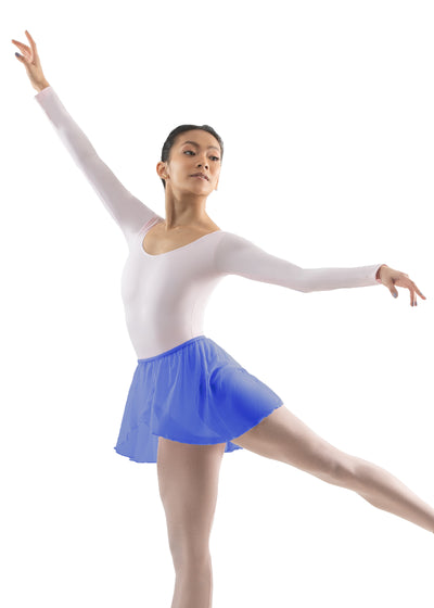 BETHANIE Pull On Mock Wrap Skirt Royal Blue