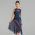 FABIA Asymmetrical Hem 3/4 Length Pull on Skirt with Seam Detailing