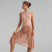 FABIA Asymmetrical Hem 3/4 Length Pull on Skirt with Seam Detailing