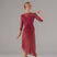 FABIA Asymmetrical Hem 3/4 Length Pull on Skirt with Seam Detailing