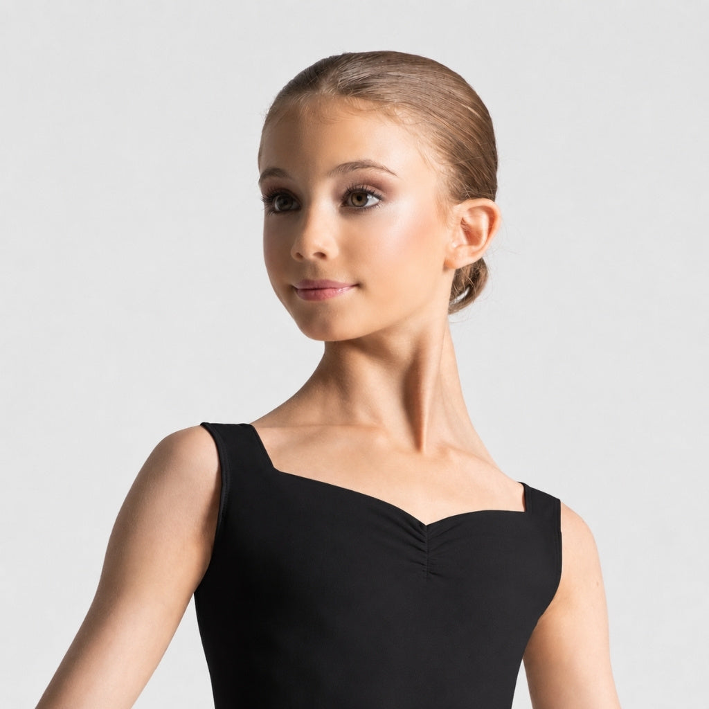 ENORA Pinch Front Sweetheart Neckline Tank