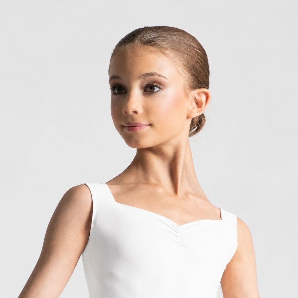 ENORA Pinch Front Sweetheart Neckline Tank