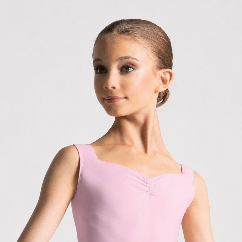 ENORA Pinch Front Sweetheart Neckline Tank