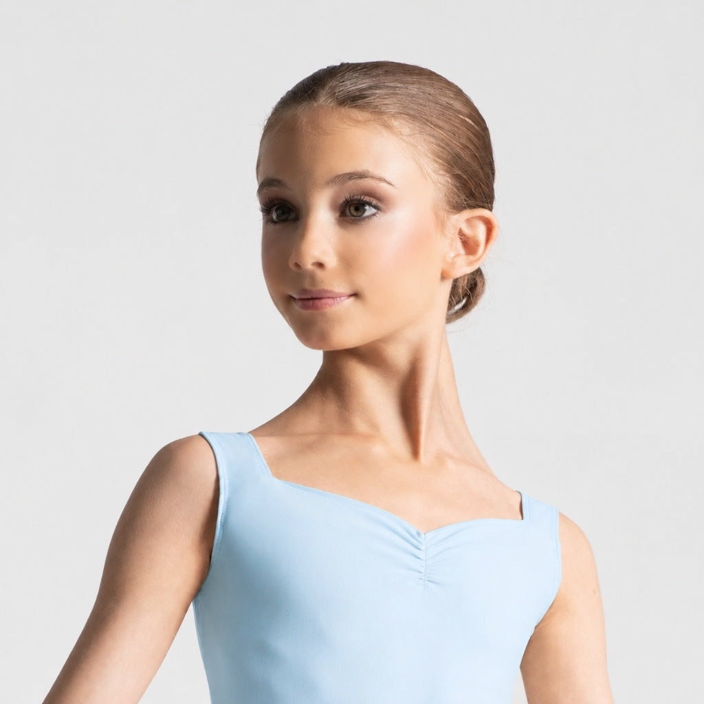 ENORA Pinch Front Sweetheart Neckline Tank