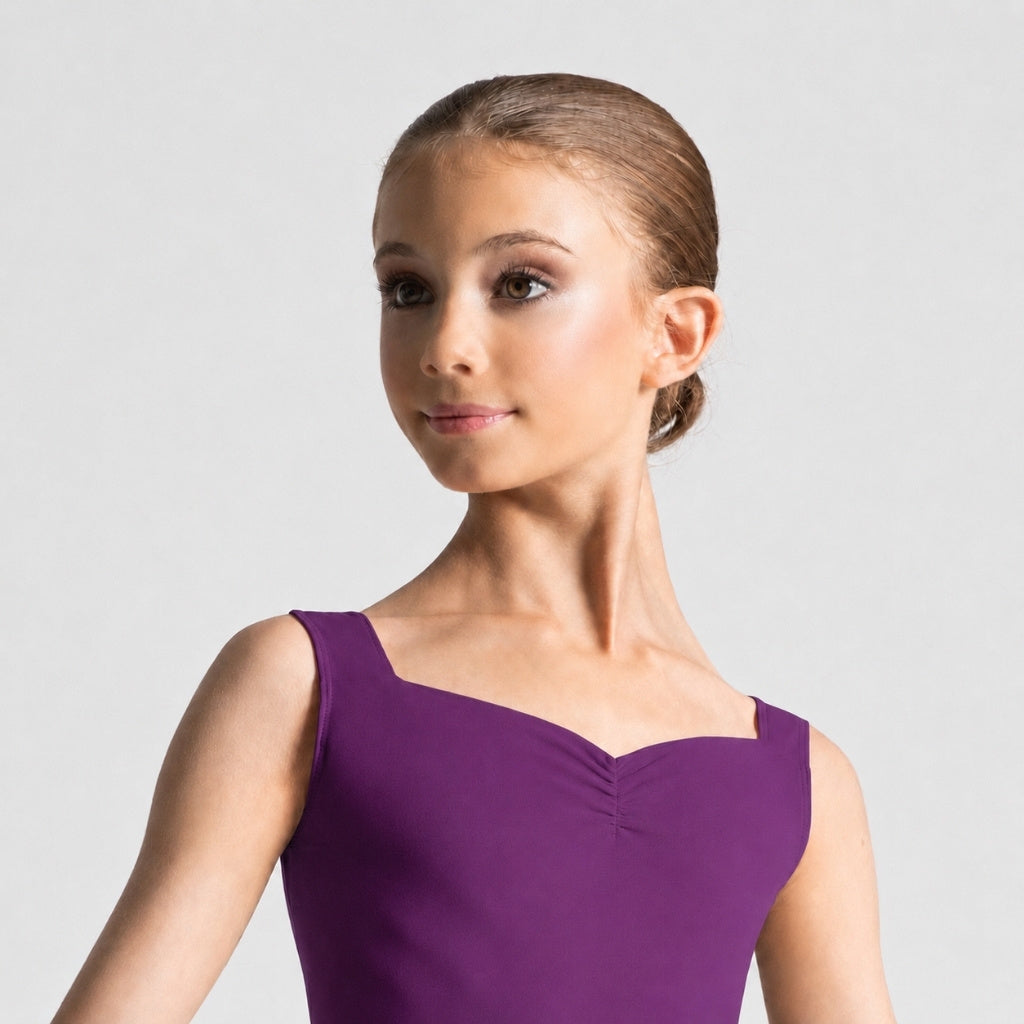 ENORA Pinch Front Sweetheart Neckline Tank