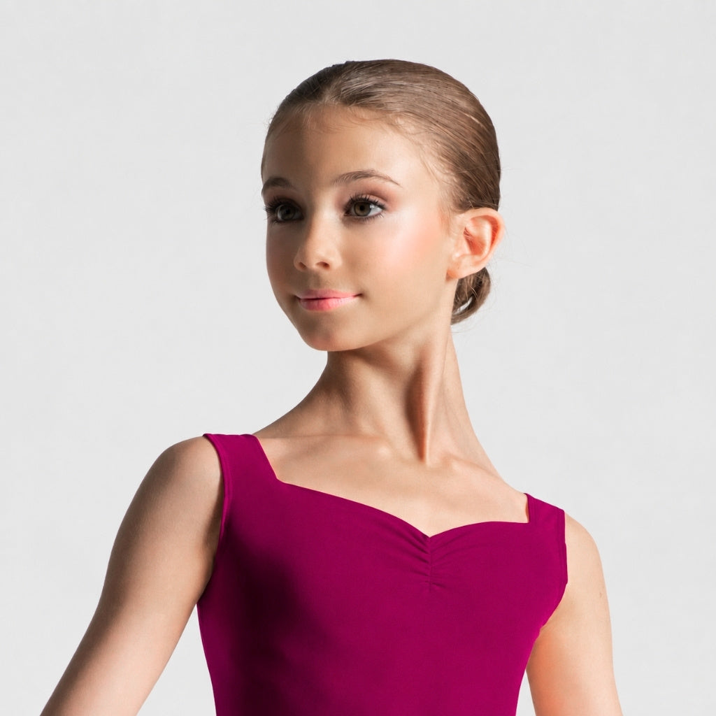 ENORA Pinch Front Sweetheart Neckline Tank