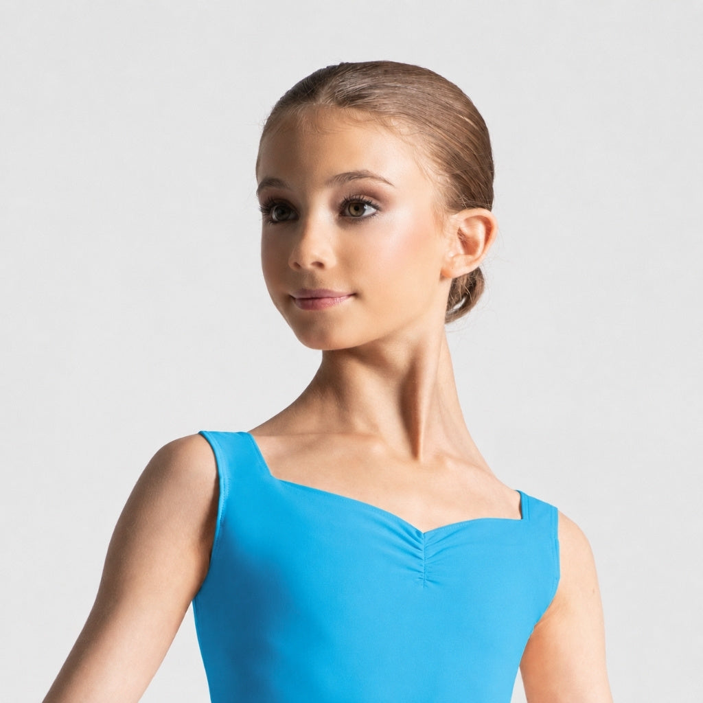 ENORA Pinch Front Sweetheart Neckline Tank