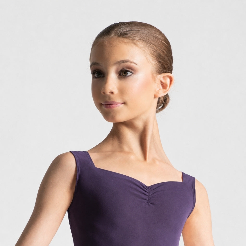 ENORA Pinch Front Sweetheart Neckline Tank