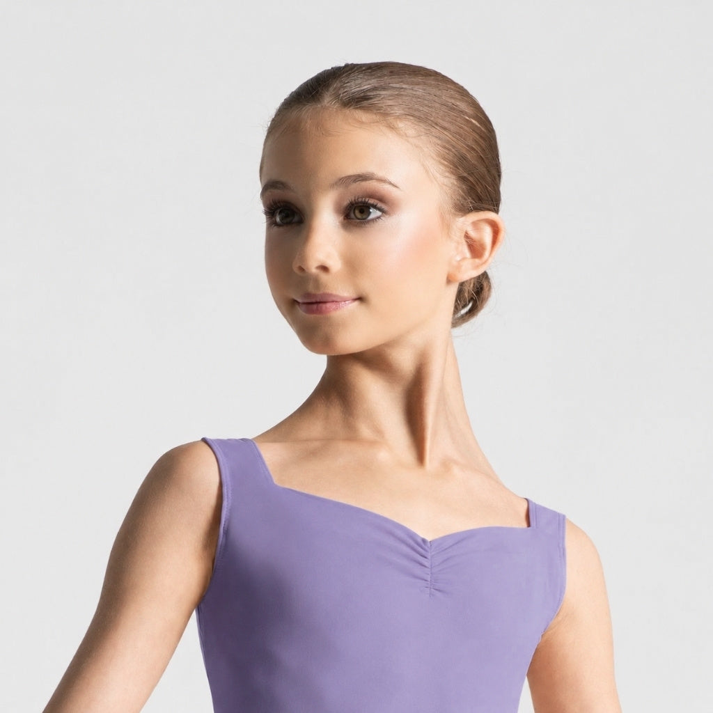 ENORA Pinch Front Sweetheart Neckline Tank
