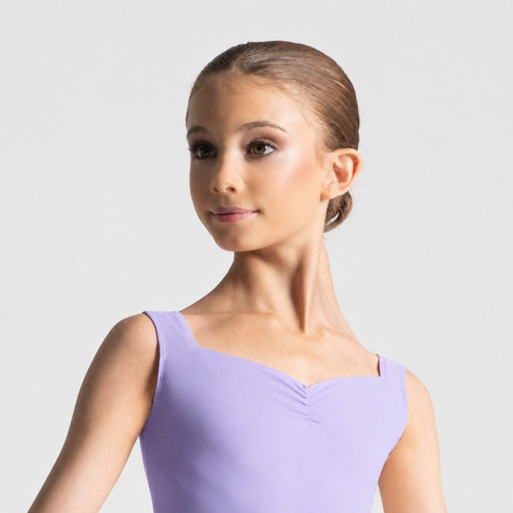 ENORA Pinch Front Sweetheart Neckline Tank