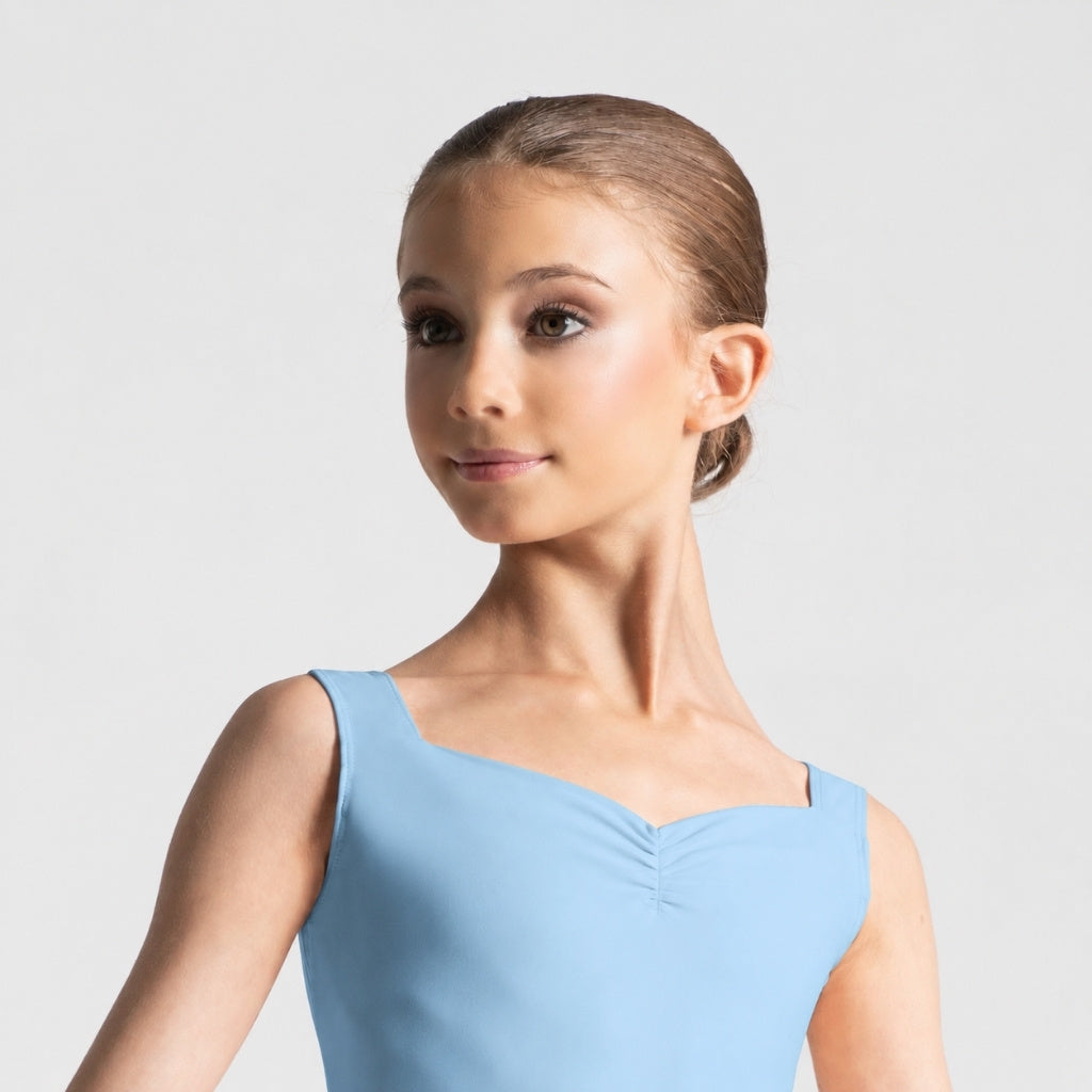 ENORA Pinch Front Sweetheart Neckline Tank