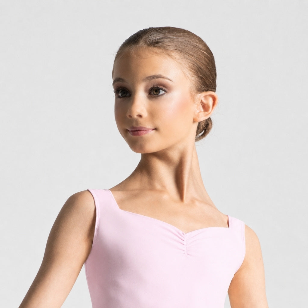 ENORA Pinch Front Sweetheart Neckline Tank