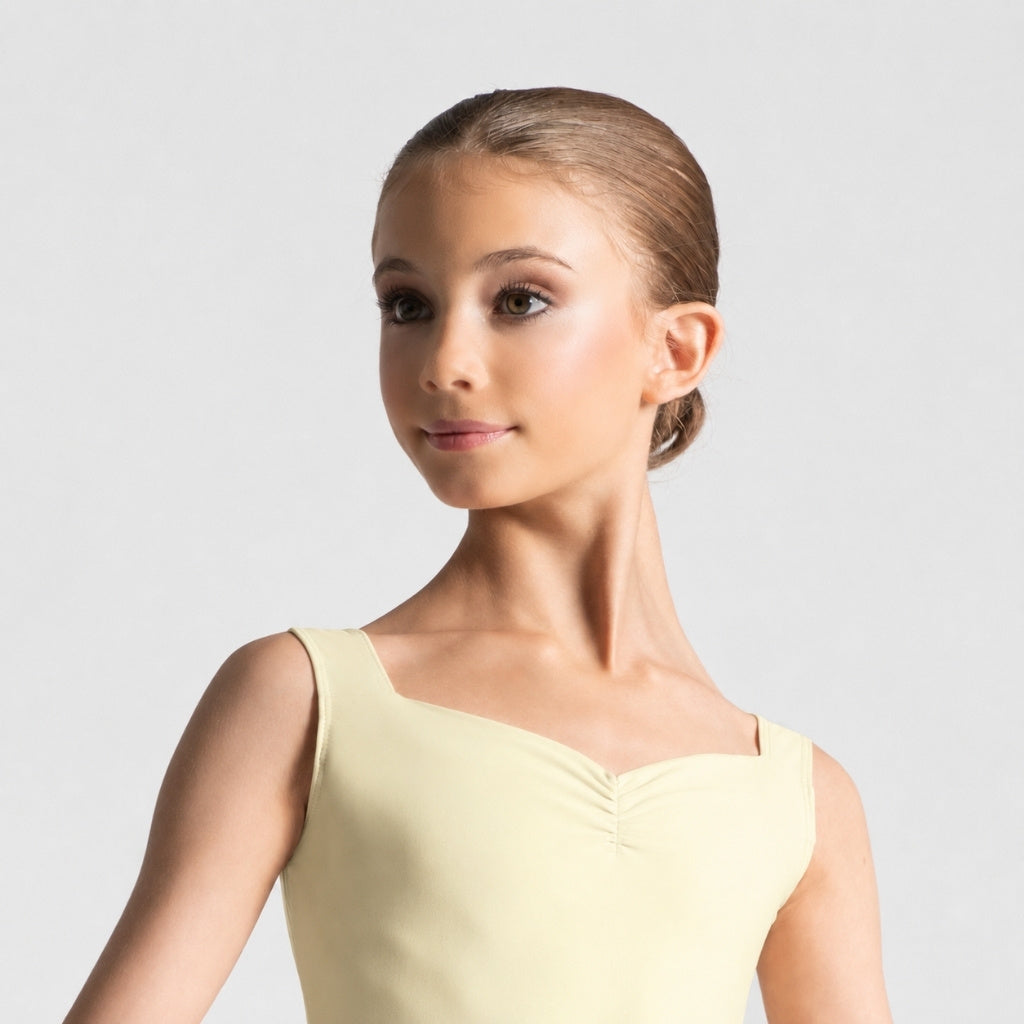 ENORA Pinch Front Sweetheart Neckline Tank