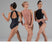 ELARA High Neck Lace Front Open Back Leotard