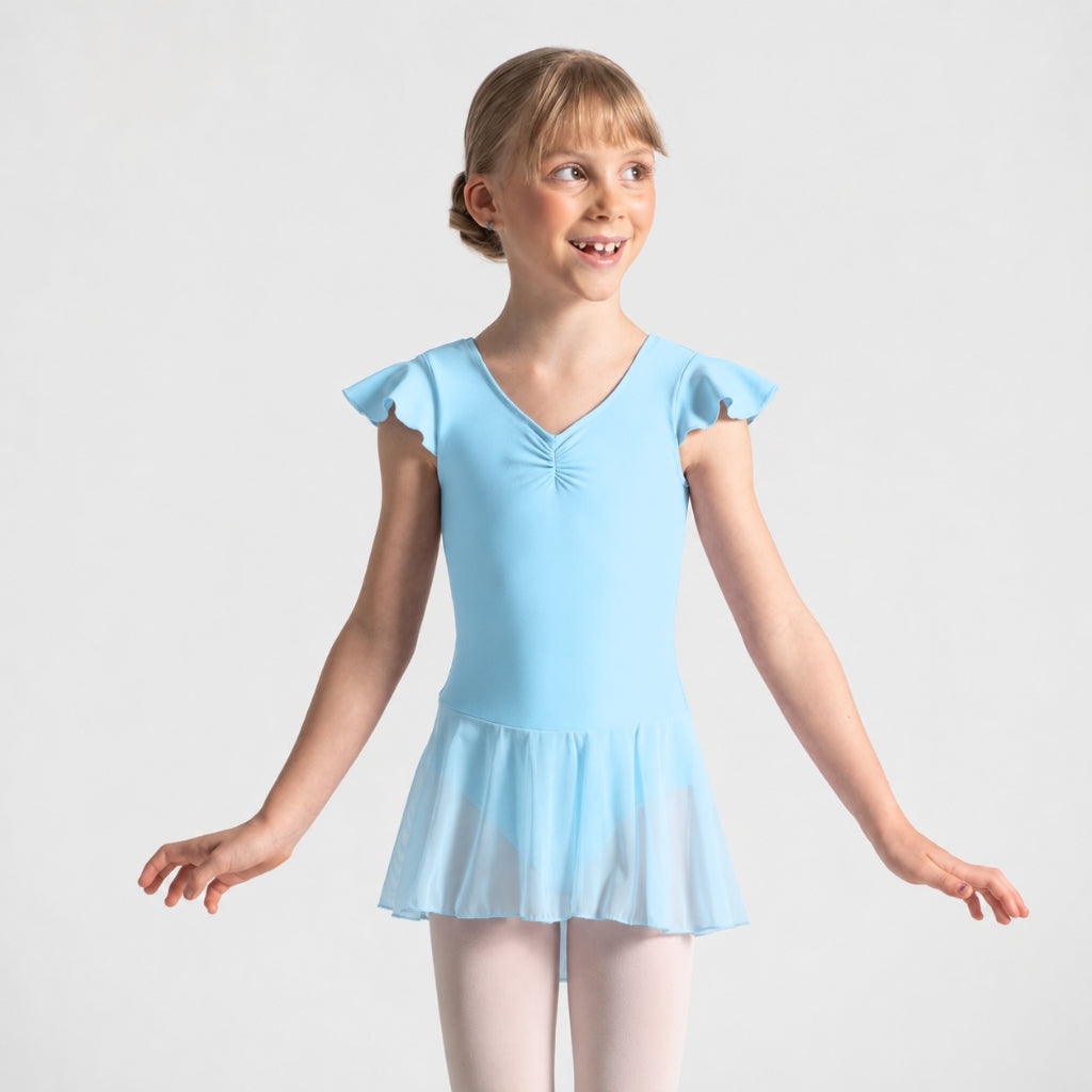 FINI Flutter Sleeve Pinch Front Dress
