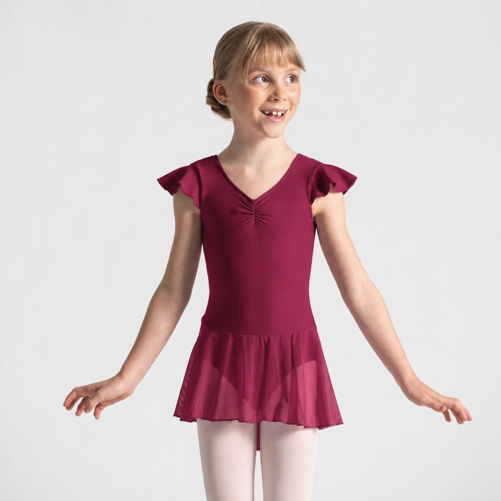 FINI Flutter Sleeve Pinch Front Dress
