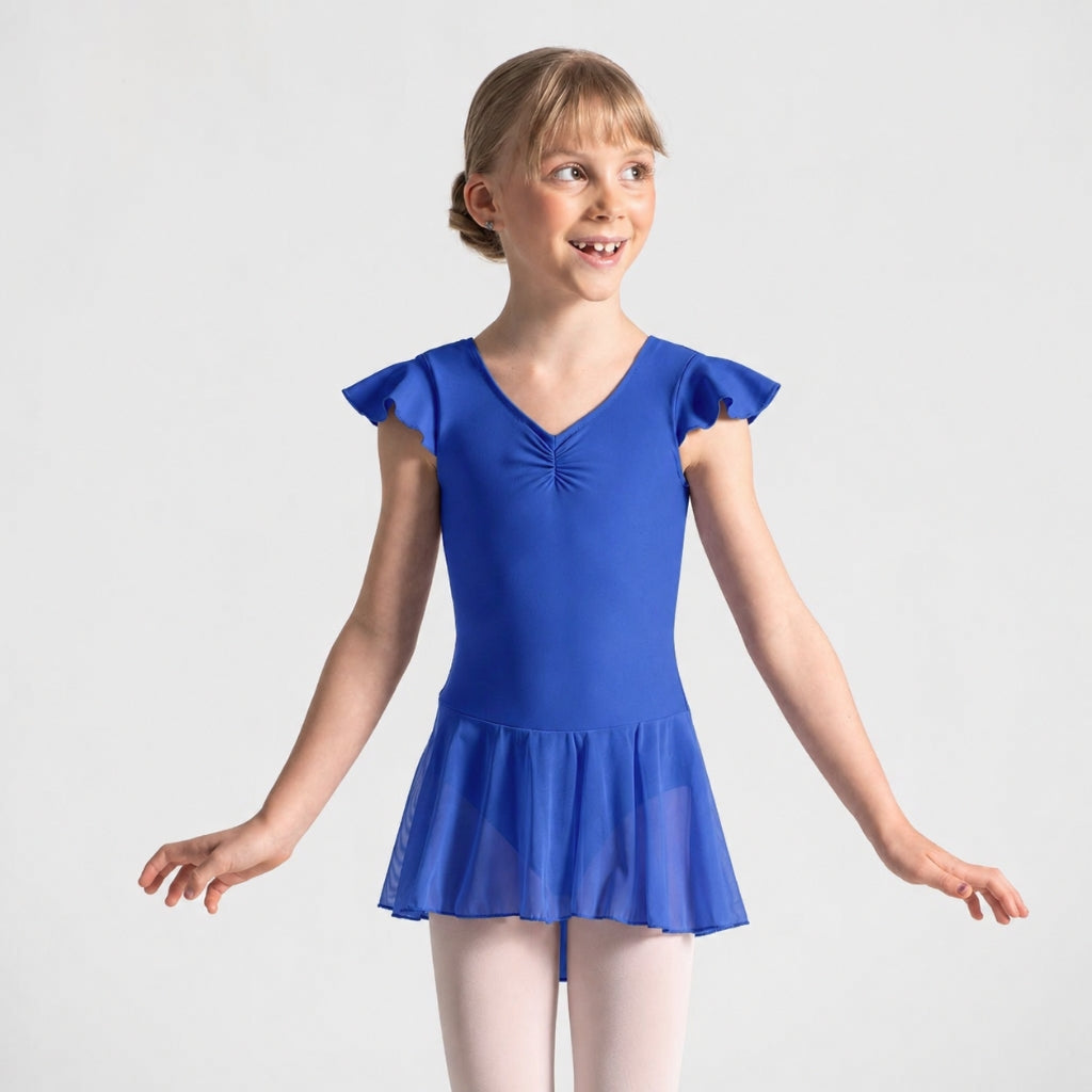 FINI Flutter Sleeve Pinch Front Dress