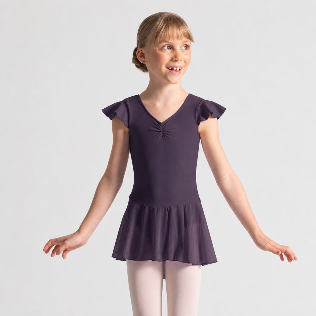 FINI Flutter Sleeve Pinch Front Dress