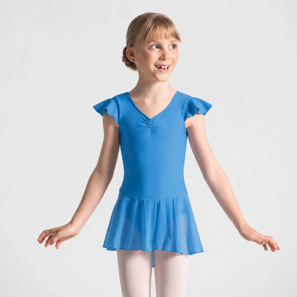 FINI Flutter Sleeve Pinch Front Dress