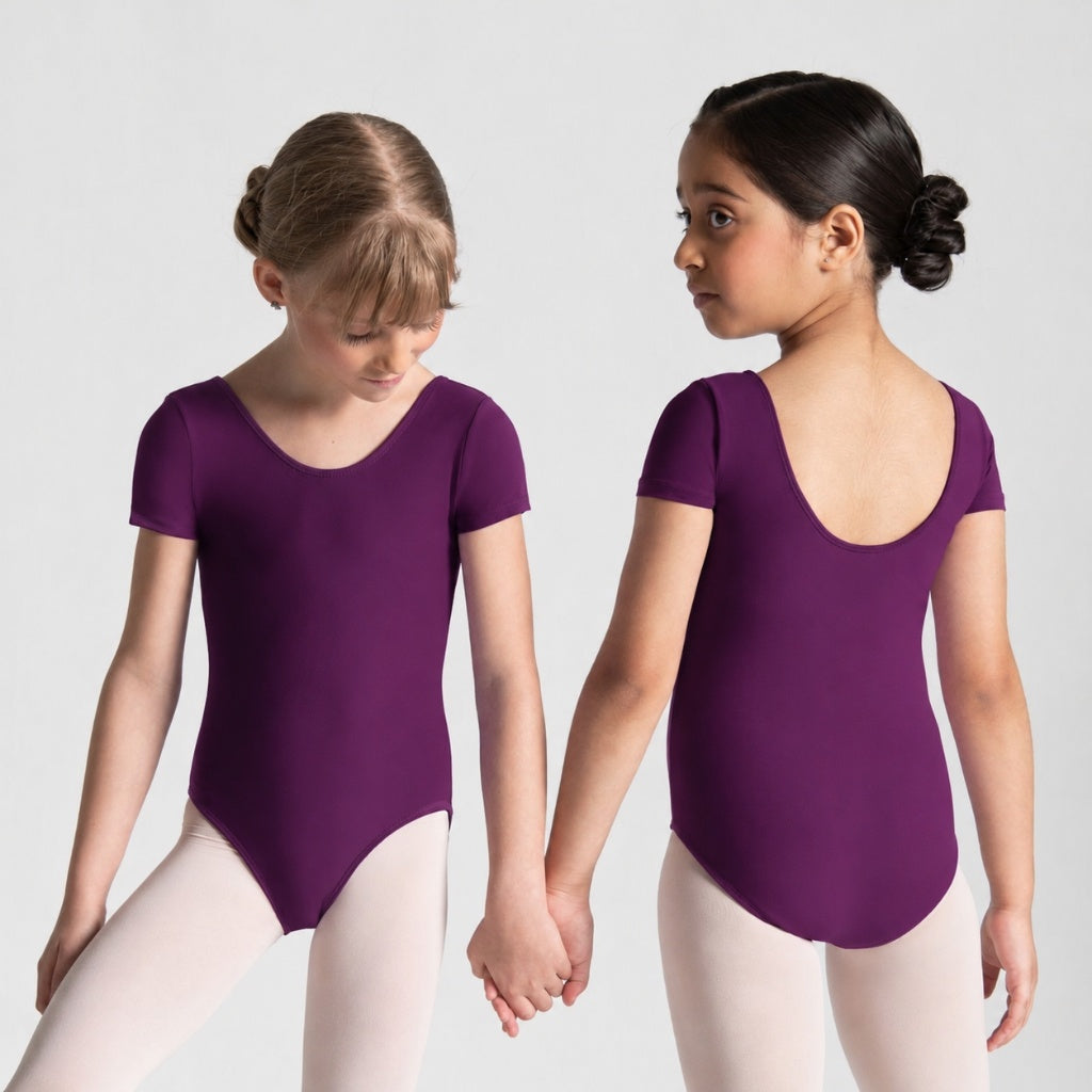 HALINE Short Sleeve Leotard
