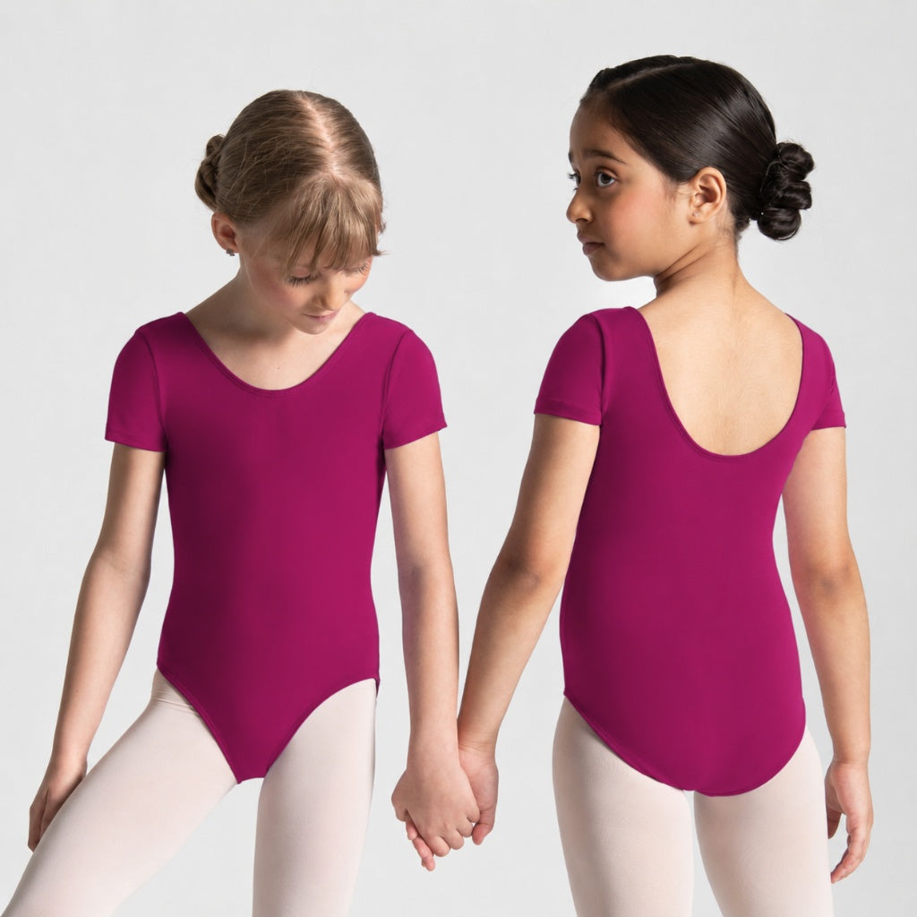 HALINE Short Sleeve Leotard