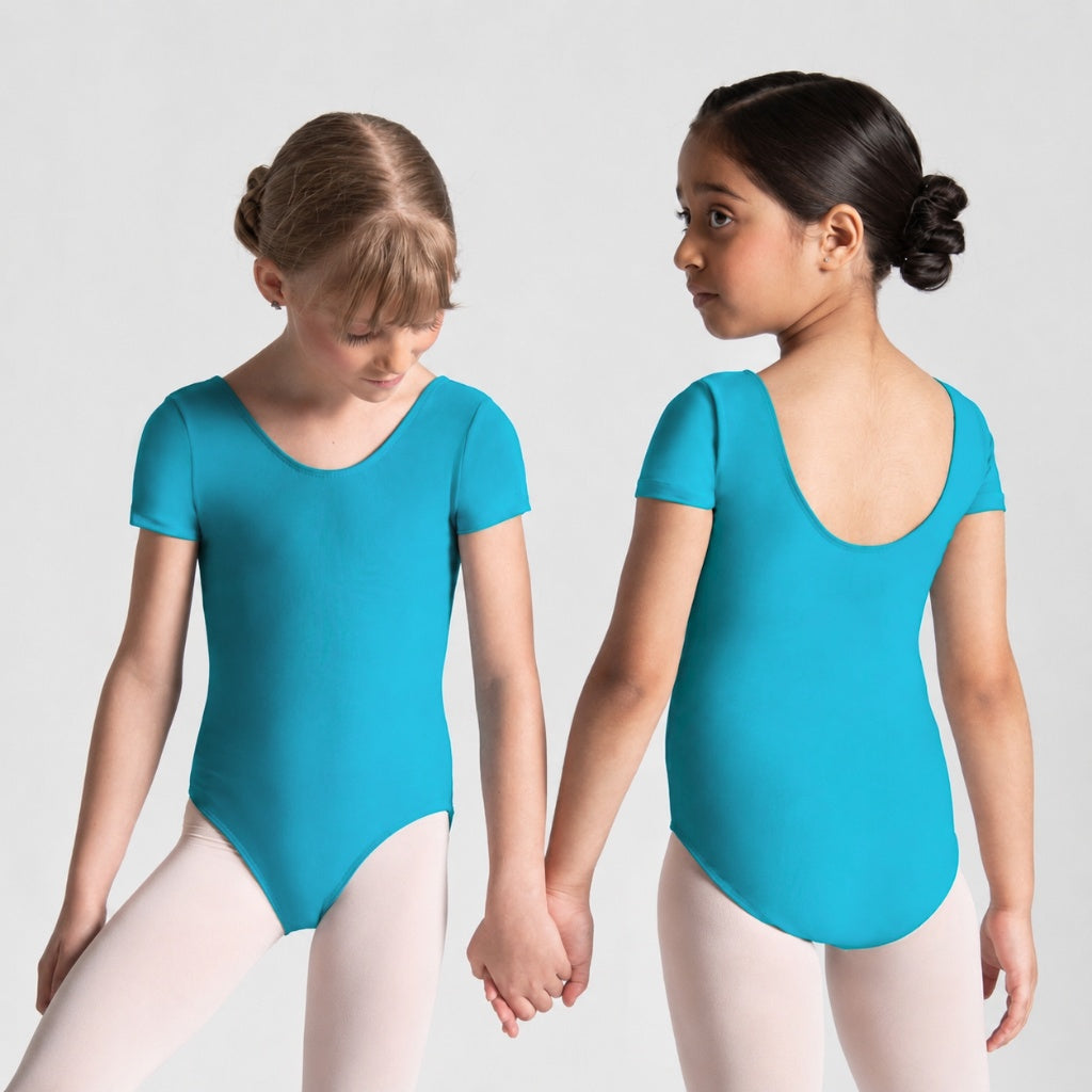 HALINE Short Sleeve Leotard