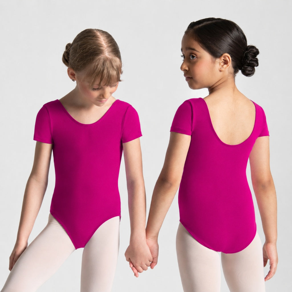HALINE Short Sleeve Leotard